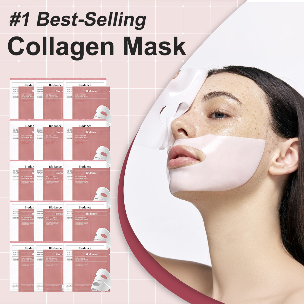 Wrinkle-Reducing Collagen Facial Sheet Masks for Youthful Skin