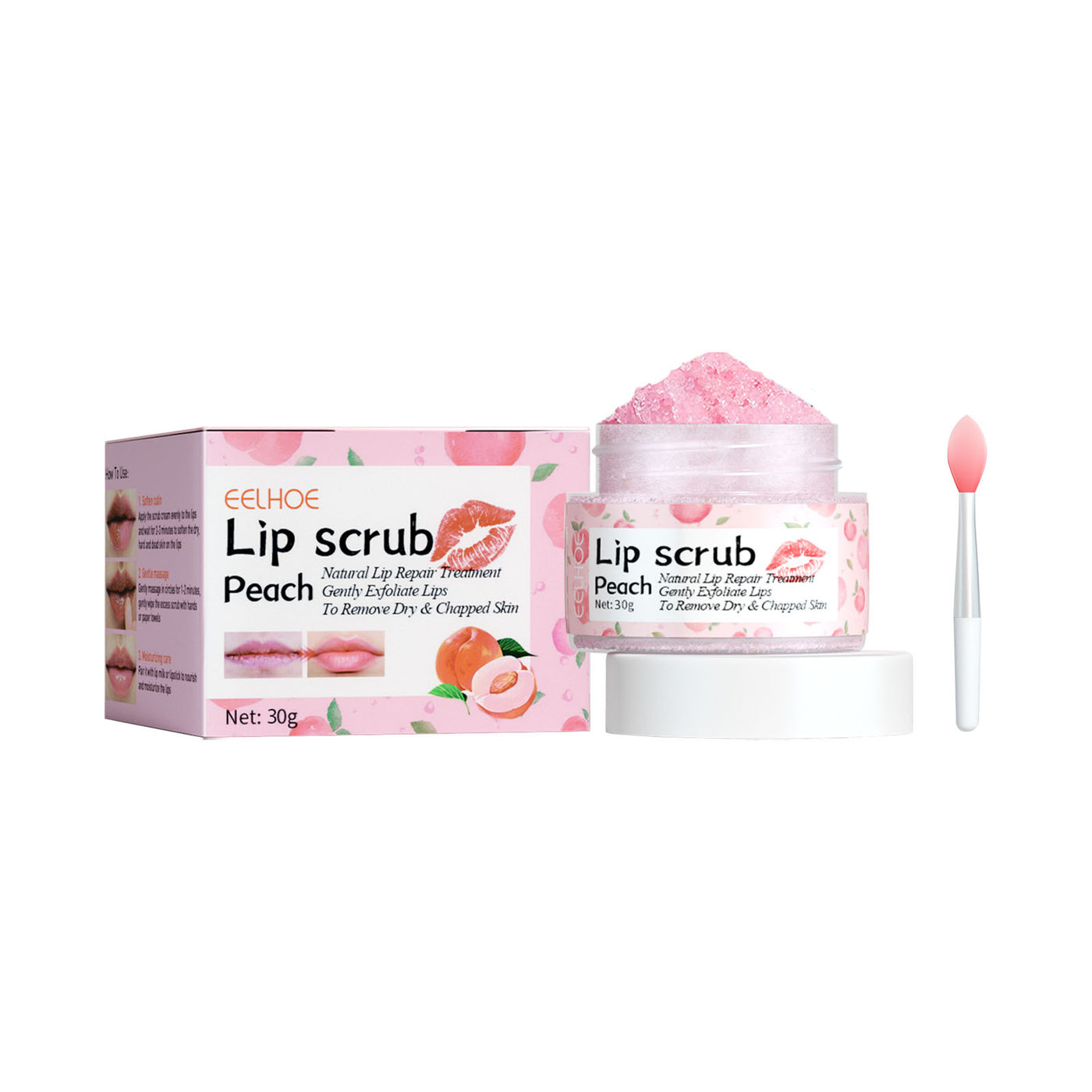 Peach Lip Scrub – Exfoliating, Hydrating Treatment