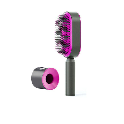 Self-Cleaning Hair Brush – Anti-Static Scalp Massage Comb