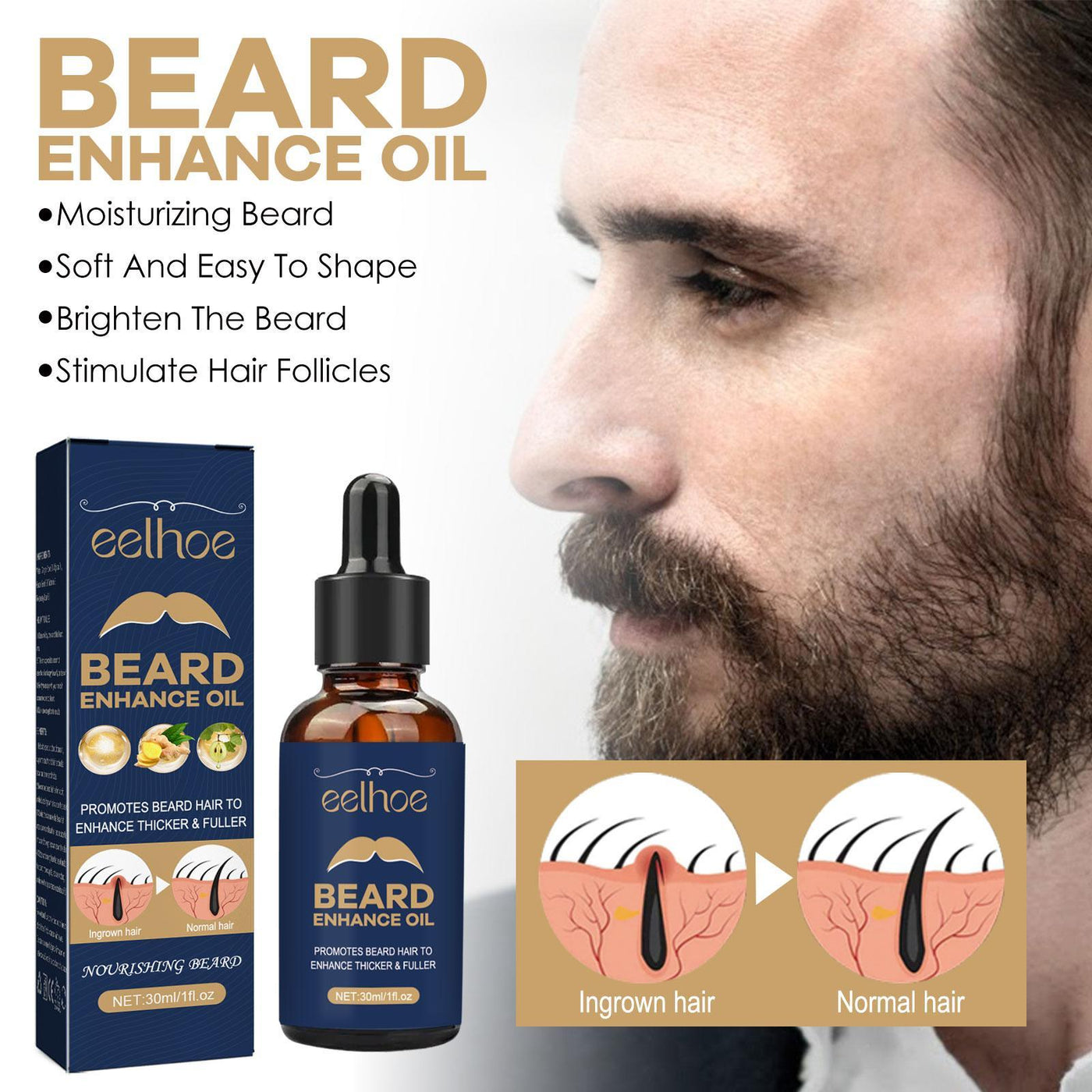 Beard Care Oil - Strengthen And Nourish Beard Roots