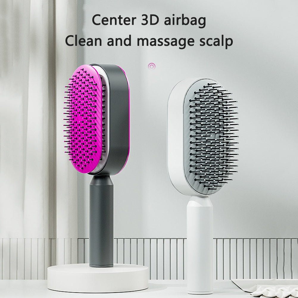 Self-Cleaning Hair Brush – Anti-Static Scalp Massage Comb