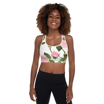 Rose Padded Sports Bra for Maximum Comfort & Support