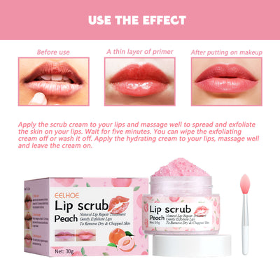 Peach Lip Scrub – Exfoliating, Hydrating Treatment